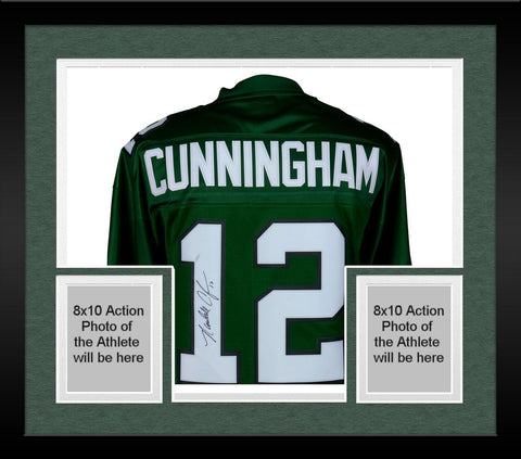 FRMD Randall Cunningham Eagles Signed Green Mitchell & Ness Rep Jersey