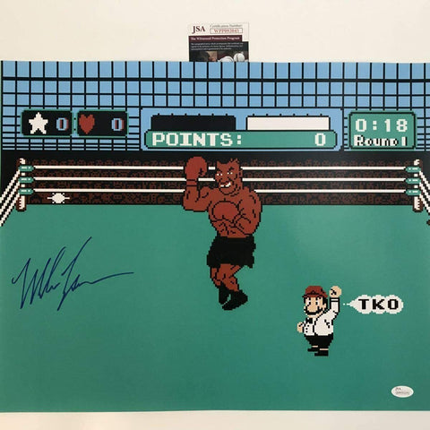 Autographed/Signed Mike Tyson Punchout Nintendo Video Game Boxing 16x20 Photo JS