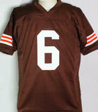 Baker Mayfield Autographed Brown Pro Style Jersey- Beckett W *Black *M6