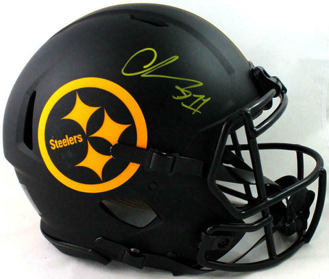 Chase Claypool Autographed Steelers F/S Eclipse Authentic Helmet- Beckett W Auth
