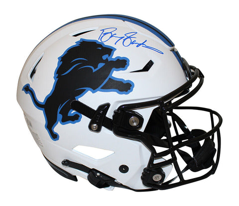 Barry Sanders Signed Detroit Lions Authentic Lunar Speed Flex Helmet BAS 36918