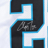 FRMD Christian McCaffrey Carolina Panthers Signed White Nike Limited Jersey