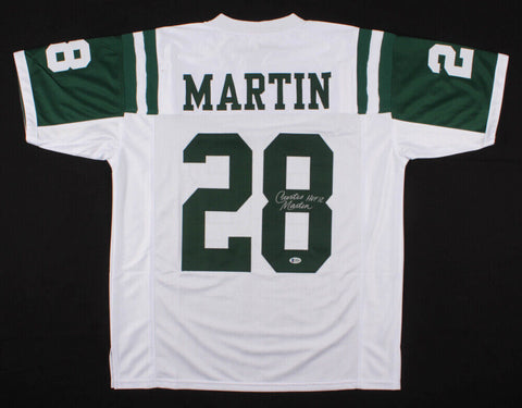 Curtis Martin Signed New York Jets Jersey Inscribed "HOF 12" (Beckett COA)