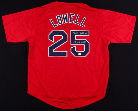 Mike Lowell Signed Boston Red Sox Jersey Inscribed "07 WS MVP" (JSA COA)