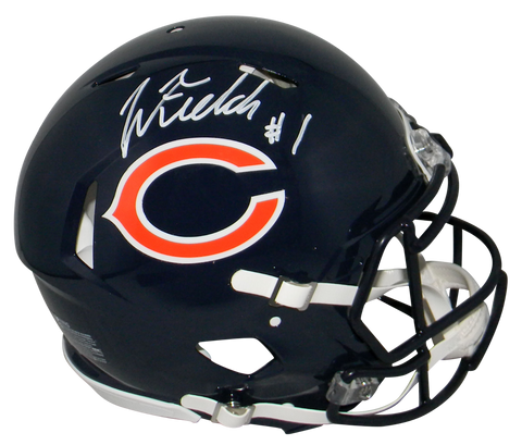 JUSTIN FIELDS AUTOGRAPHED CHICAGO BEARS FULL SIZE SPEED AUTHENTIC HELMET BECKETT