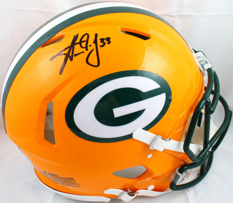 Aaron Jones Signed Green Bay Packers F/S Speed Authentic Helmet-Beckett W Holo