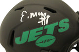 Elijah Moore Autographed New York Jets Eclipse Mini Helmet Beckett 35060