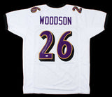 Rod Woodson Signed Baltimore Ravens White Jersey (JSA COA) H O F Defensive Back