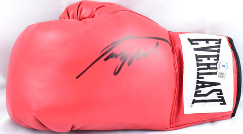 Larry Holmes Autographed Everlast Red Boxing Glove-Beckett W Hologram *Black *L