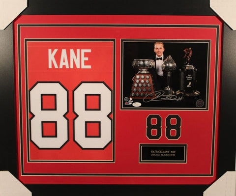Patrick Kane Signed Blackhawks 27" x 33" Custom Framed Photo Display (JSA)