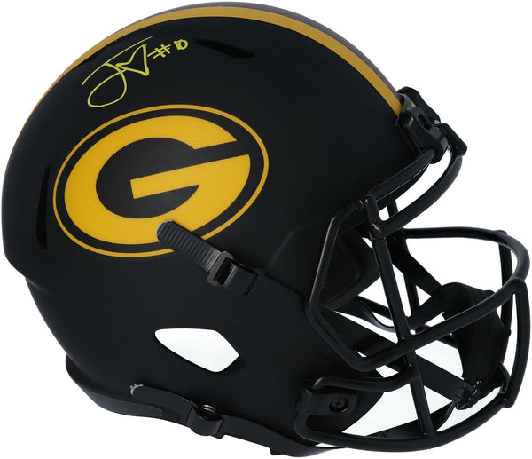 Jordan Love Green Bay Packers Signed Eclipse Alternate Speed Replica Helmet