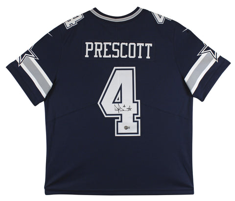 Cowboys Dak Prescott Authentic Signed Navy Blue Nike Elite Jersey BAS Witnessed