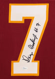 Dwayne Haskins Signed Washington Redskins 35x43 Custom Framed Jersey (JSA COA)