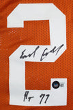 Earl Campbell Ricky Williams Signed Orange College Style Jersey w/HT-Beckett/BAW