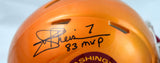 Joe Theismann Signed WFT Flash Speed Mini Helmet w/83 MVP-Beckett W Holo *Black