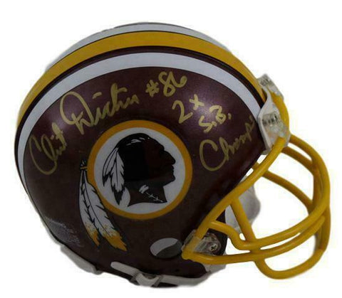 Clint Didier Autographed/Signed Washington Redskins Mini Helmet SGC 21033
