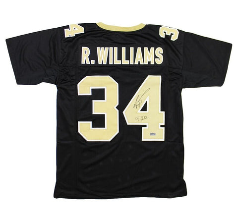 Ricky Williams Signed New Orleans Custom Black Jersey With "4:20" Insc