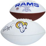 MATTHEW STAFFORD Autographed Los Angeles Rams White Panel Football FANATICS