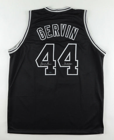 George Gervin Signed San Antonio Spurs "The Iceman" Jersey (Schwartz Sports COA)