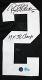 Rocky Bleier Autographed Black Pro Style Jersey w/ 4x SB Champs-Beckett W Holo