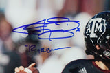 Johnny Manziel Signed Texas A&M 8x10 Close Up Photo w/Heisman - JSA W Auth *Blue