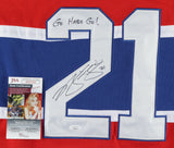 Brian Gionta Signed Montreal Canadiens Jersey Inscribed "Go Habs Go!" (JSA COA)