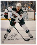 MATTHEW BOLDY Autographed "NHL Debut 1/6/22" Wild 16" x 20" Photograph FANATICS