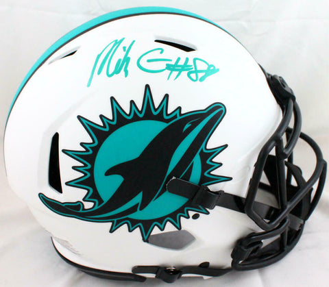 Mike Gesicki Autographed Dolphins F/S Lunar Speed Authentic Helmet-BAW Hologram