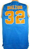 Bill Walton Autographed Blue College Style Basketball Jersey-Beckett W Hologram