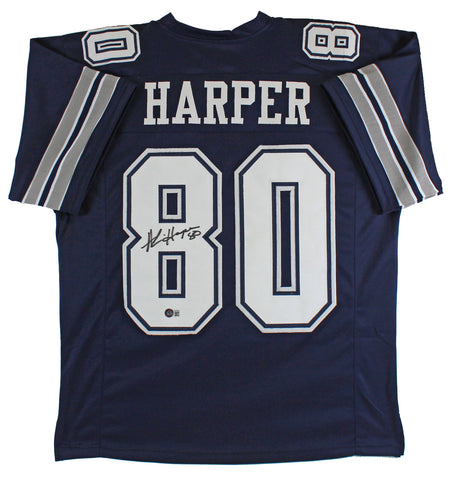 Alvin Harper Authentic Signed Navy Blue Pro Style Jersey BAS Witnessed