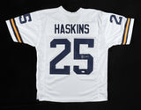 Hassan Haskins Signed Michigan Wolverine White Jersey (JSA Holo) Sr Running Back