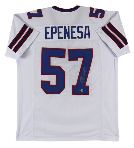 A.J. Epenesa Authentic Signed White Pro Style Jersey Autographed BAS Witnessed