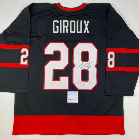 Autographed/Signed Claude Giroux Ottawa Black Hockey Jersey PSA/DNA COA