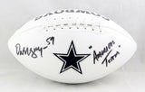 Dat Nguyen Signed Dallas Cowboys Logo Football w/ Insc - Jersey Source Auth