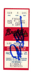 Deion Sanders Signed Atlanta Braves 8/9/1992 @ Dodgers Ticket BAS 37262