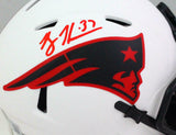 Rodney Harrison Autographed NE Patriots Lunar Mini Helmet- Beckett W *Red