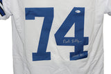 Bob Lilly Autographed/Signed Pro Style White XL Jersey HOF BAS 30623