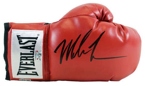 Mike Tyson Authentic Signed Red Everlast Boxing Glove w/ Black Signature BAS