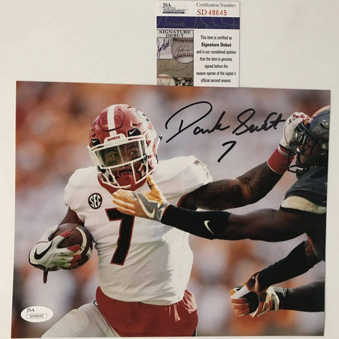 Autographed/Signed D'Andre Swift Georgia Bulldogs 8x10 College Photo JSA COA #7