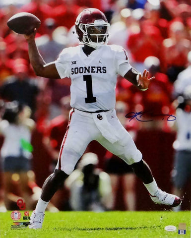 Kyler Murray Autographed Oklahoma Sooners 16x20 About to Pass PF - Beckett Auth