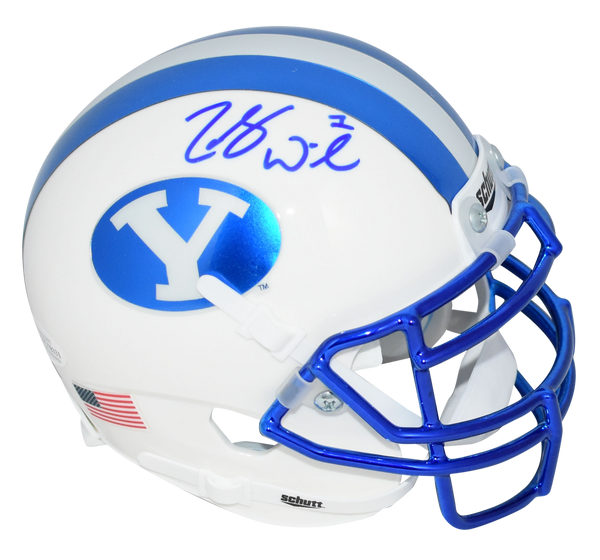 ZACH WILSON AUTOGRAPHED SIGNED BYU COUGARS MINI HELMET BECKETT