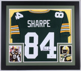 Sterling Sharpe Signed Green Bay Packers 31x35 Custom Framed Jersey /Beckett COA