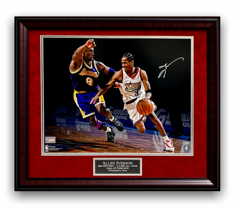 Allen Iverson Signed Autographed Philadelphia 76ers Photo Framed to 20x24 NEP