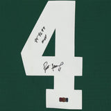 FRMD Brett Favre Packers Signed Mitchell & Ness Jersey w/"95 96 97 MVP" Insc