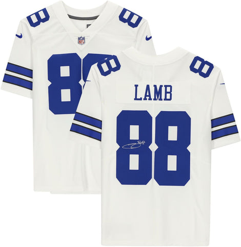 CeeDee Lamb Dallas Cowboys Autographed White Nike Limited Jersey