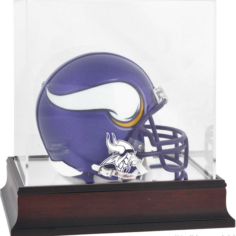Minnesota Vikings Mahogany Mini Helmet Display Case - Fanatics