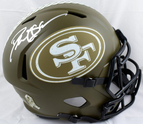 Deion Sanders Signed 49ers F/S Salute to Service Speed Helmet-Beckett W Hologram