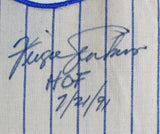 Cubs Fergie Jenkins "HOF 7/21/91" Signed Pinstripe CC M&N Jersey BAS #BD20037