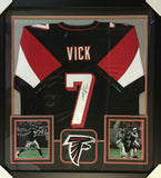 Michael Vick Signed Atlanta Falcons 36"x39" Framed Jersey (JSA COA) 4xPro Bowler