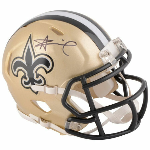 ALVIN KAMARA Autographed New Orleans Saints Mini Speed Helmet FANATICS